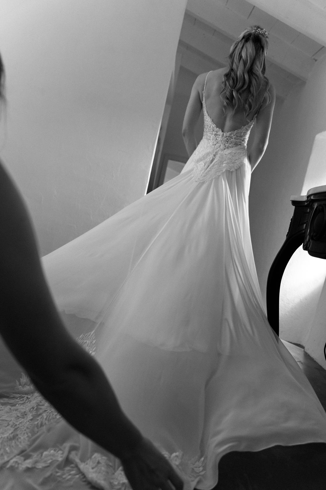 Wedding morning preparations at Finca Binissatí, Mallorca