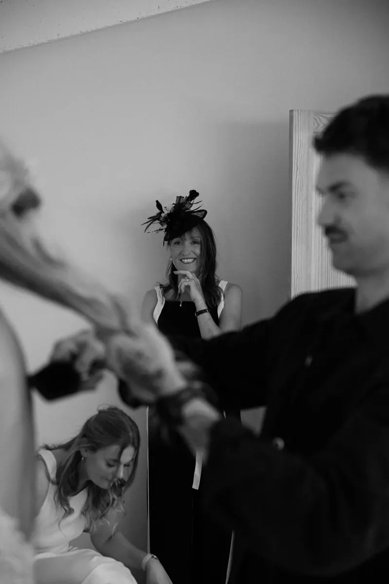 Wedding morning preparations at Finca Binissatí, Mallorca