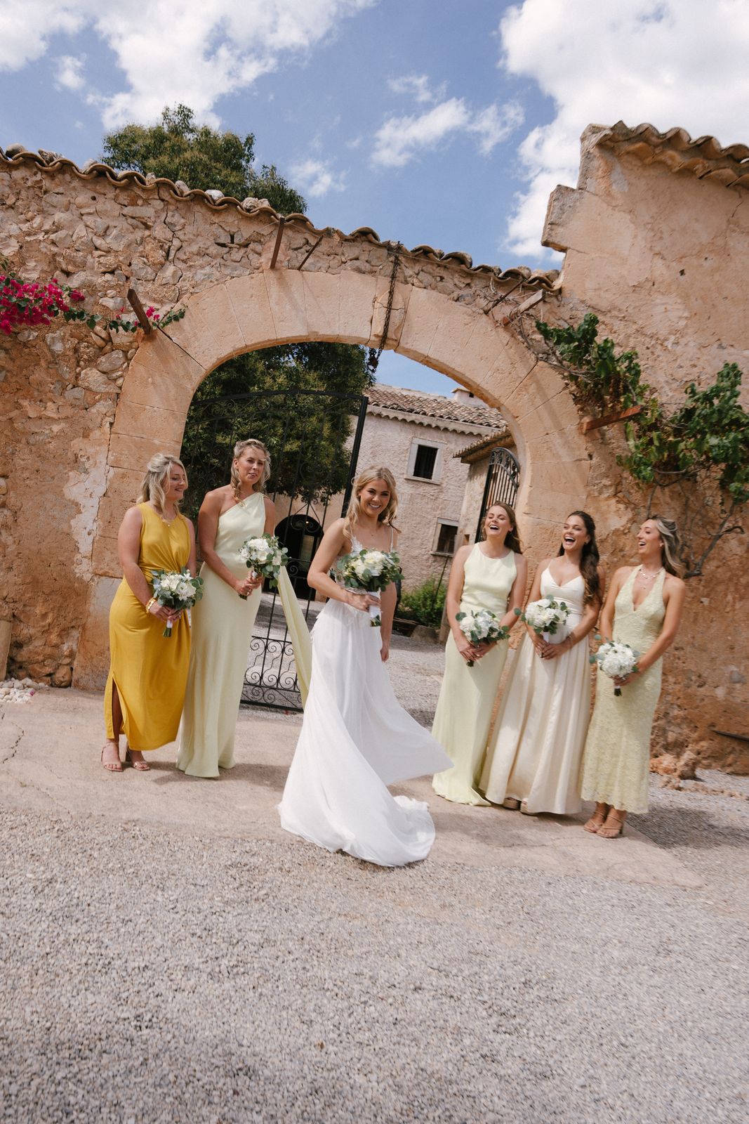 Wedding morning preparations at Finca Binissatí, Mallorca