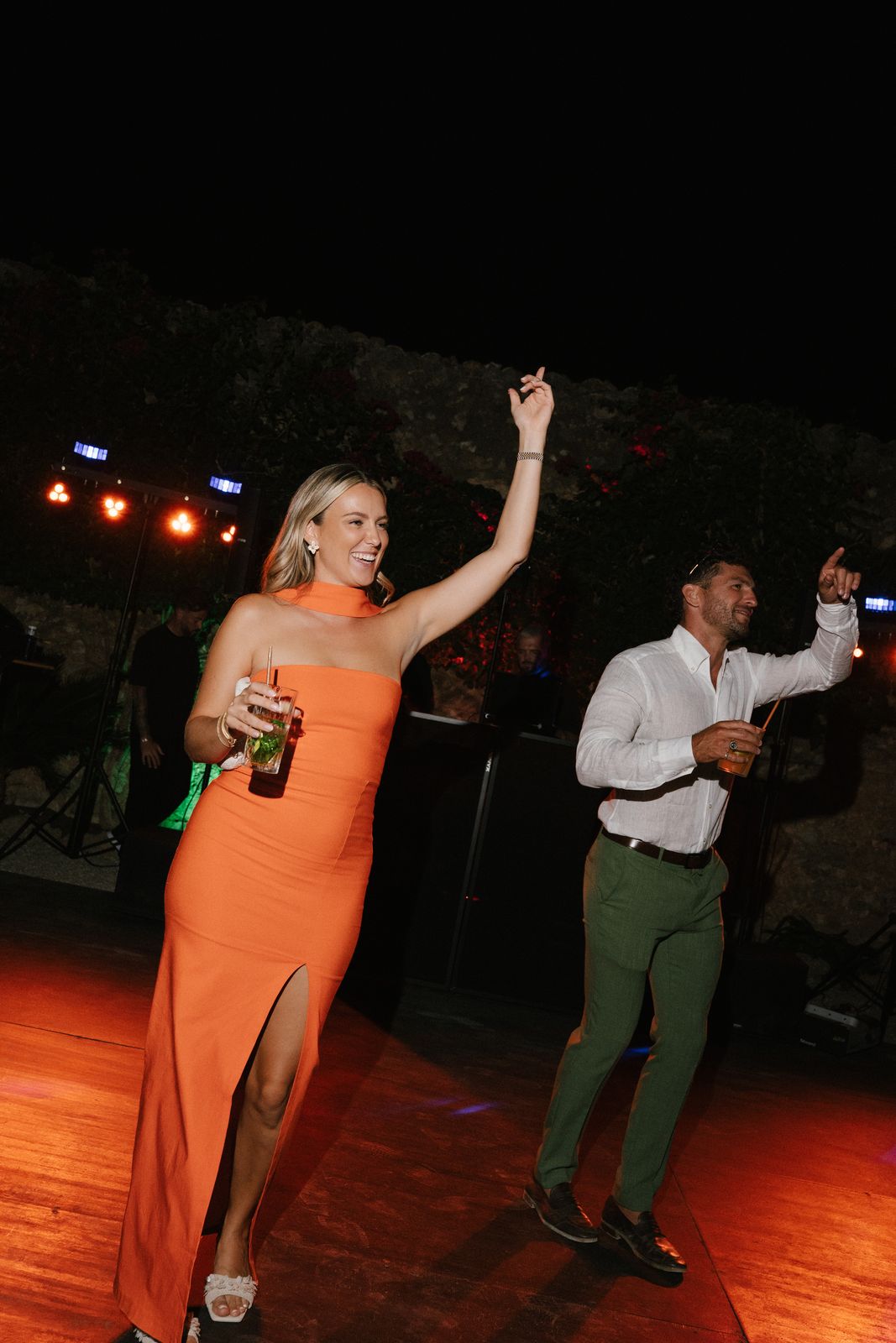 Saxophone and DJ in the 17th-century clastra at Finca Binissatí, Mallorca