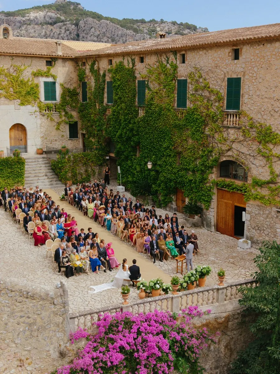 Wedding ceremony at Comassema, Bunyola, Mallorca