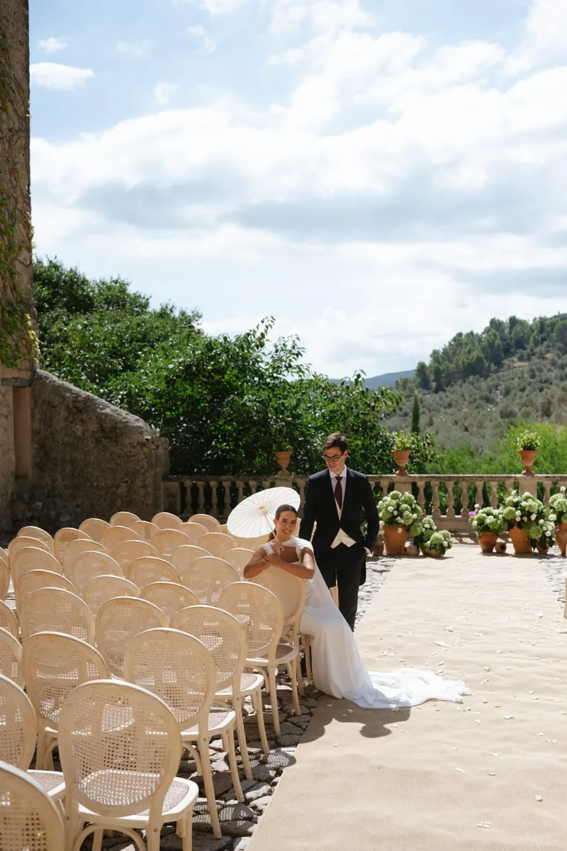 Wedding ceremony at Comassema, Bunyola, Mallorca