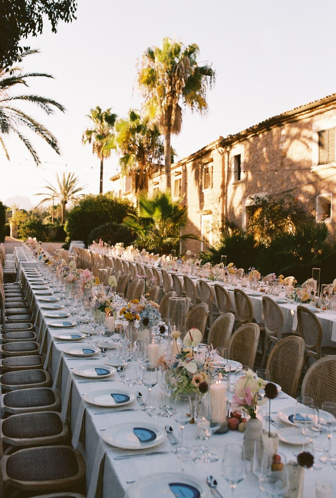 Wedding photograph on 35mm film at Biniagual, Mallorca