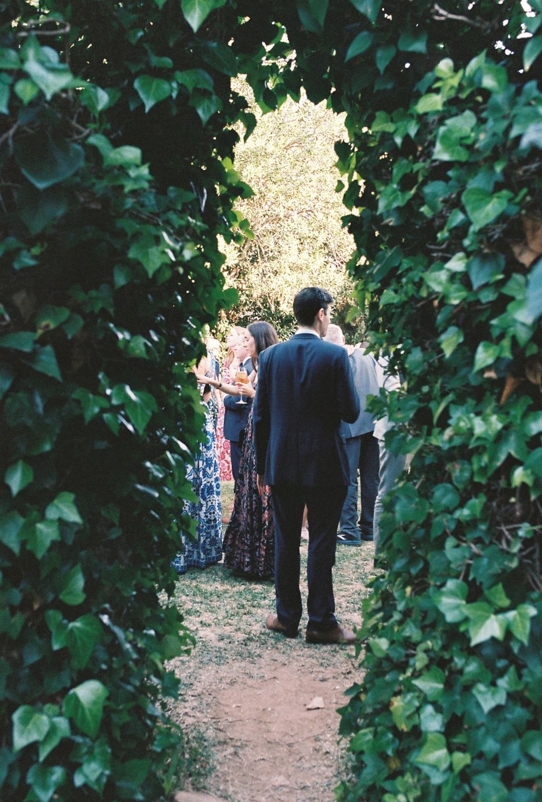 Wedding photograph on 35mm film at Biniagual, Mallorca