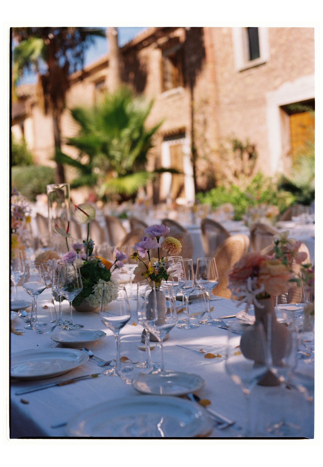 Wedding photograph on 35mm film at Biniagual, Mallorca