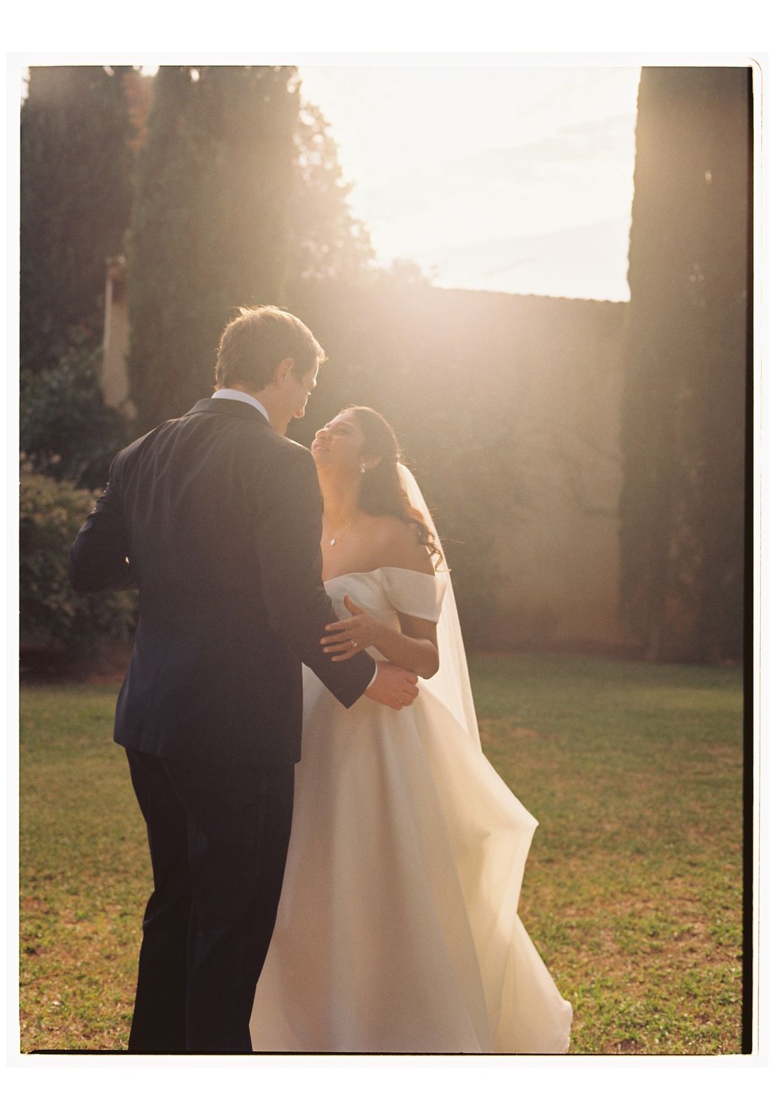 Wedding photograph on 35mm film at Biniagual, Mallorca