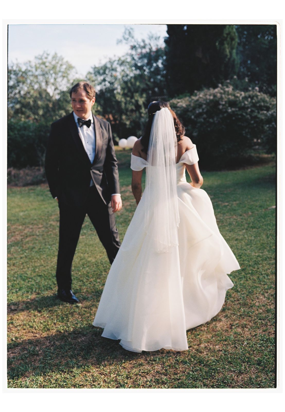 Wedding photograph on 35mm film at Biniagual, Mallorca