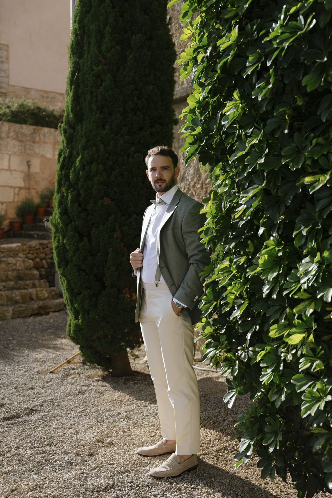 Documentary wedding photograph at Bodegas Ángel, Mallorca