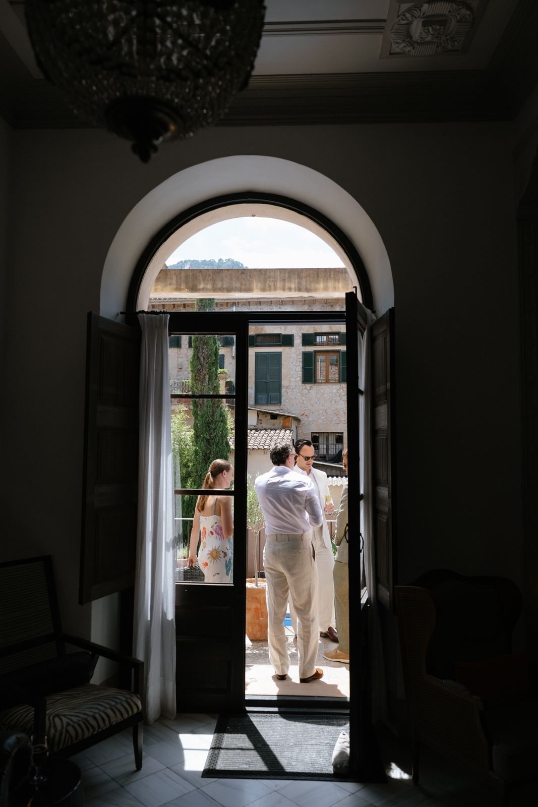 Wedding morning preparations at L'Avenida, Sóller, Mallorca