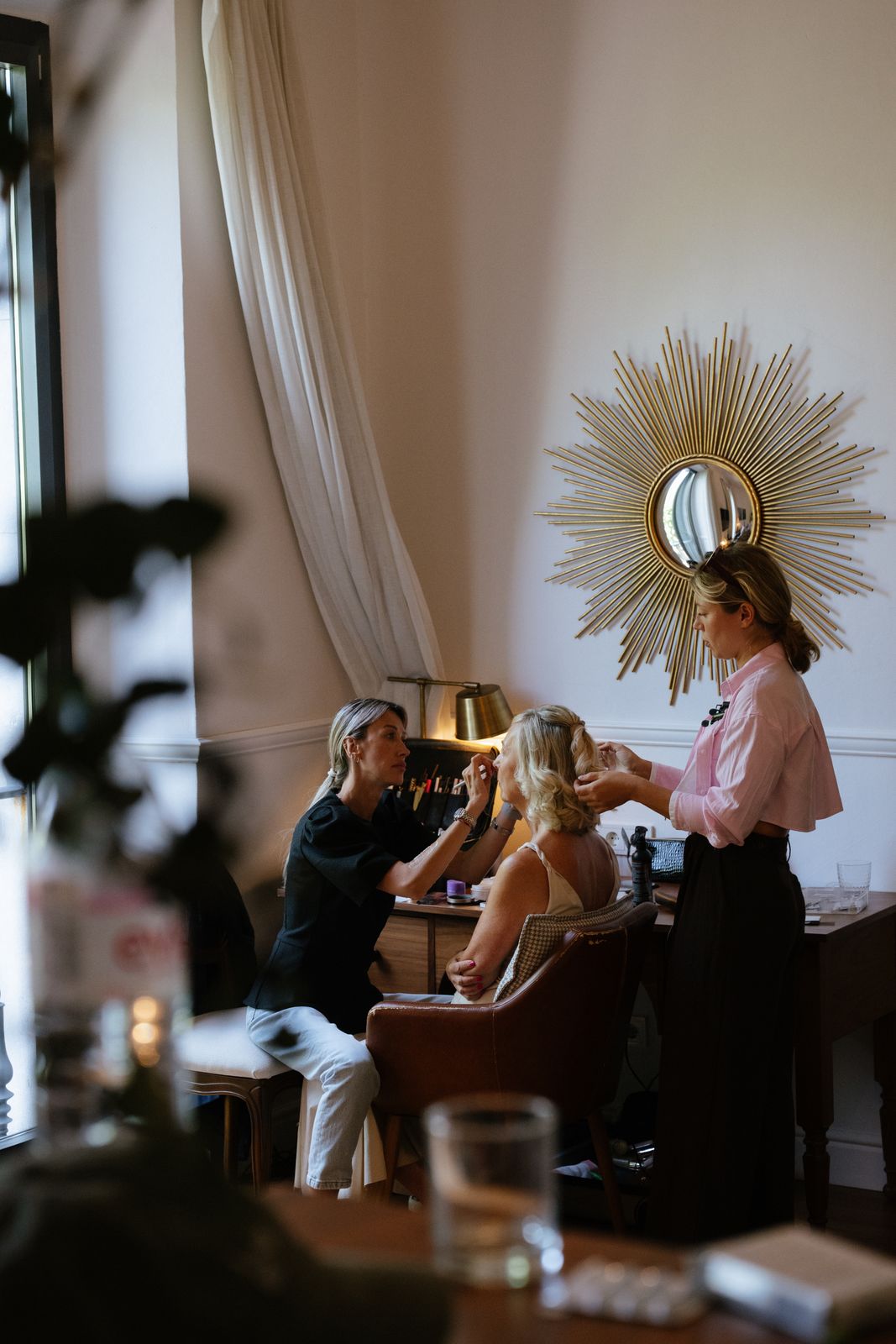 Wedding morning preparations at L'Avenida, Sóller, Mallorca