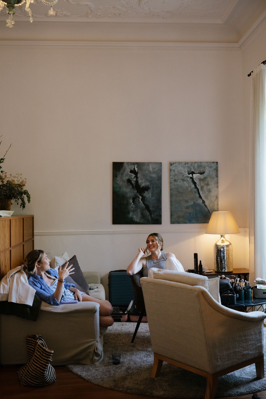 Wedding morning preparations at L'Avenida, Sóller, Mallorca