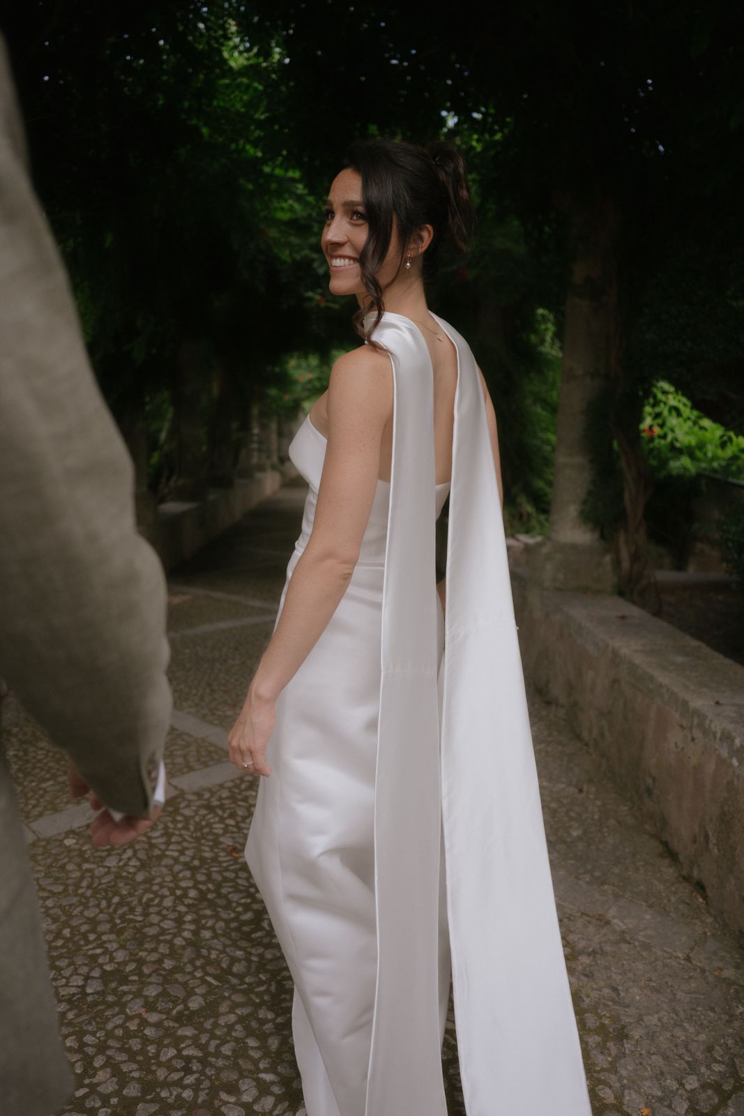 Charlotte and Rhodri's portraits in the gardens at Jardines de Alfabia, Mallorca