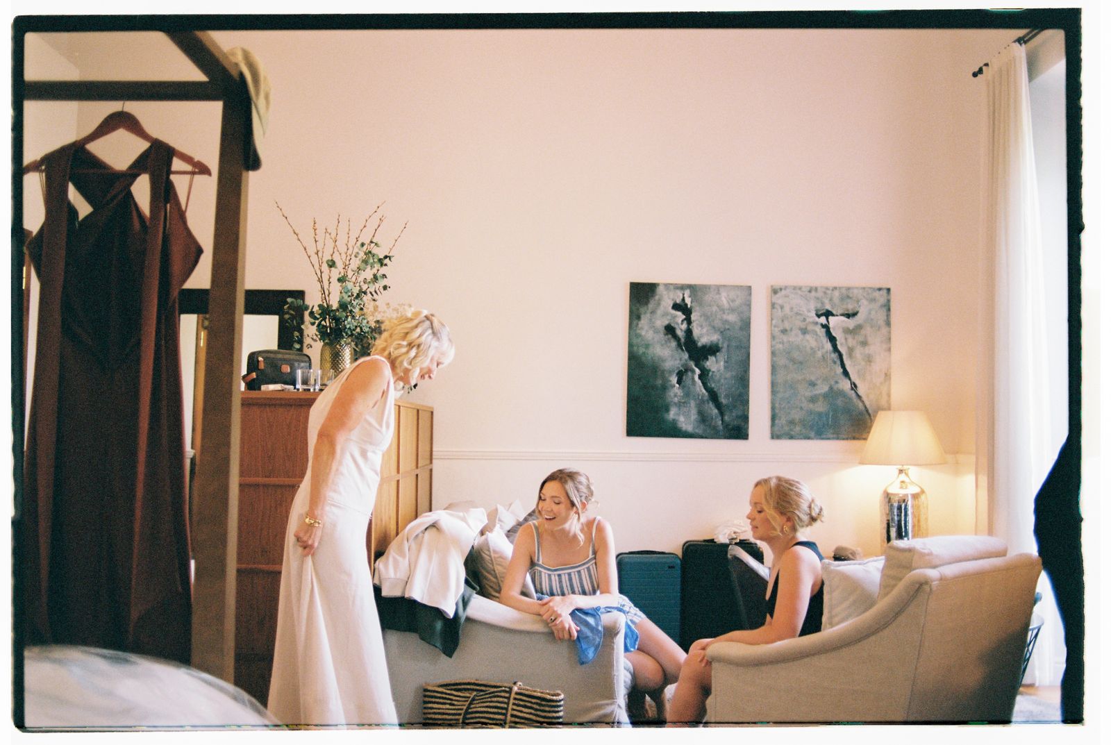 Charlotte and Rhodri's wedding on 35mm film at Jardines de Alfabia, Mallorca