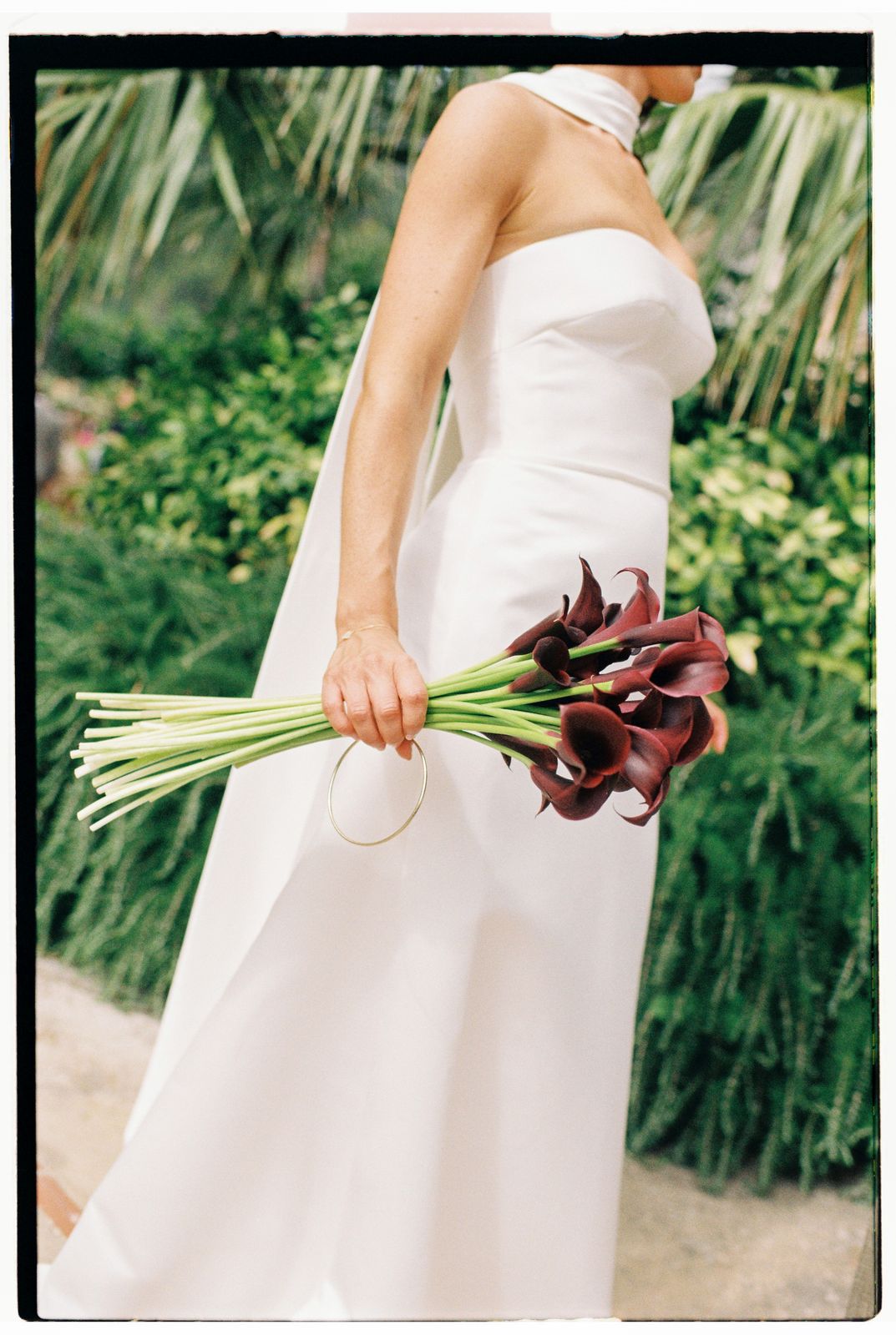 Charlotte and Rhodri's wedding on 35mm film at Jardines de Alfabia, Mallorca