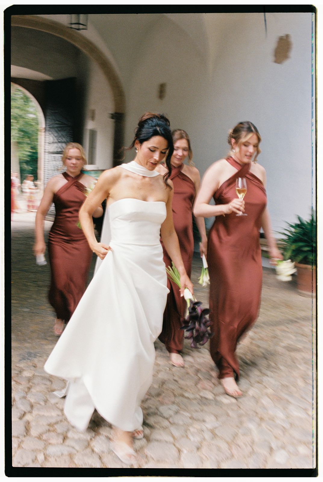 Charlotte and Rhodri's wedding on 35mm film at Jardines de Alfabia, Mallorca