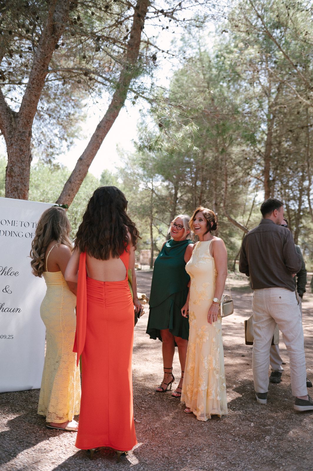 Wedding ceremony in front of the façade at Son Sampol, Llucmajor, Mallorca