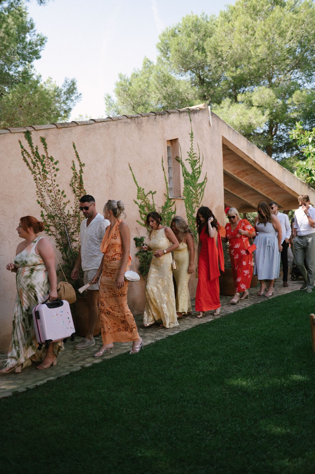 Wedding ceremony in front of the façade at Son Sampol, Llucmajor, Mallorca