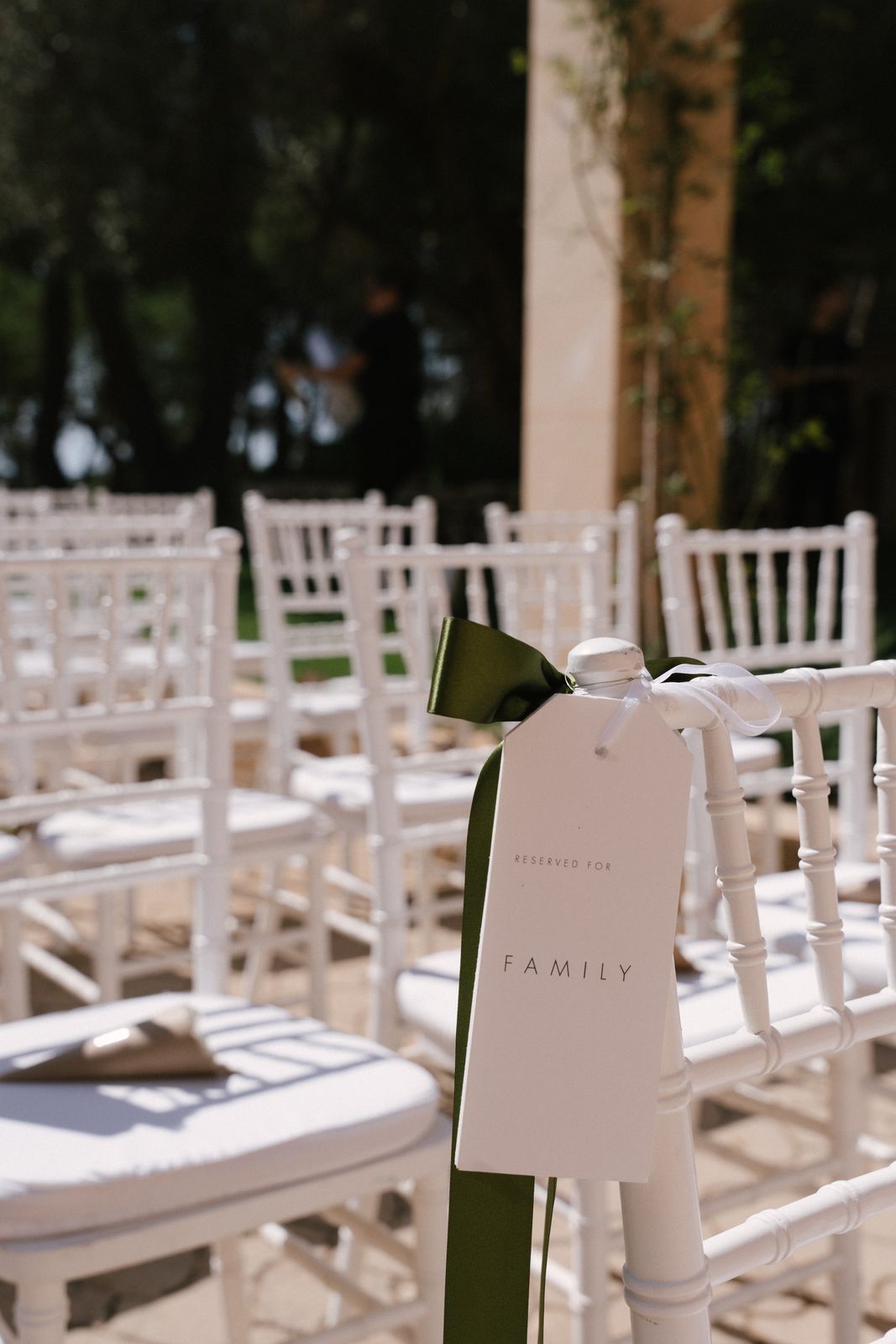 Wedding ceremony in front of the façade at Son Sampol, Llucmajor, Mallorca