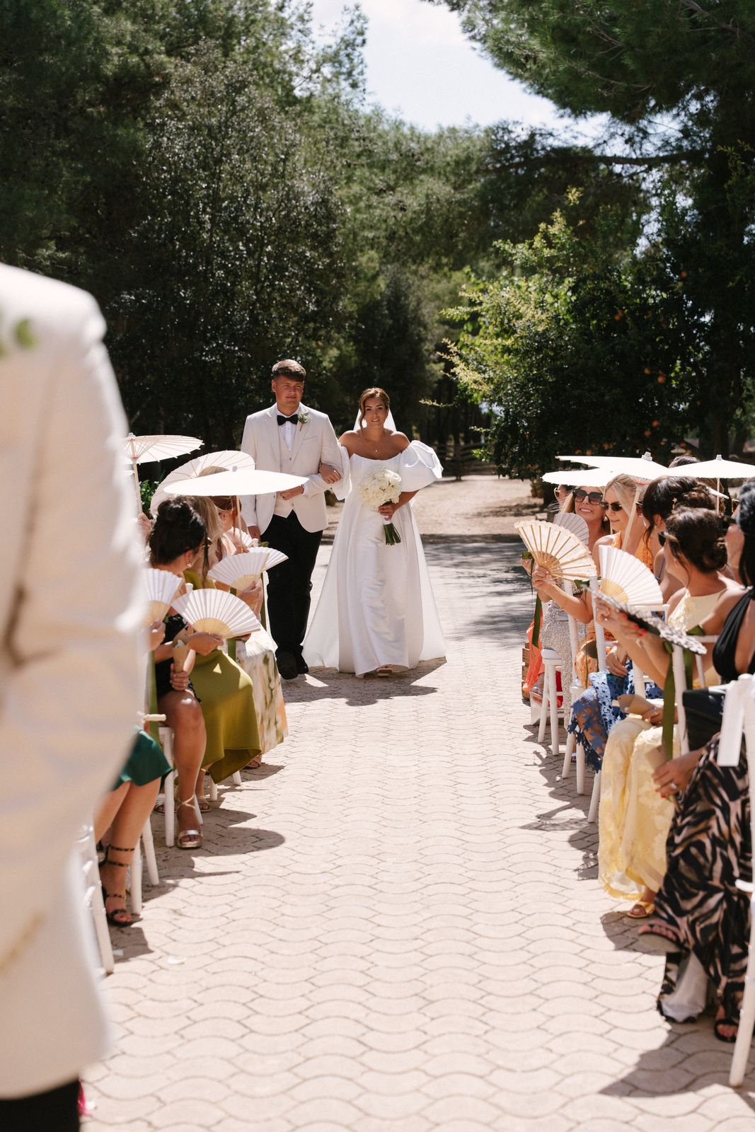 Wedding ceremony in front of the façade at Son Sampol, Llucmajor, Mallorca
