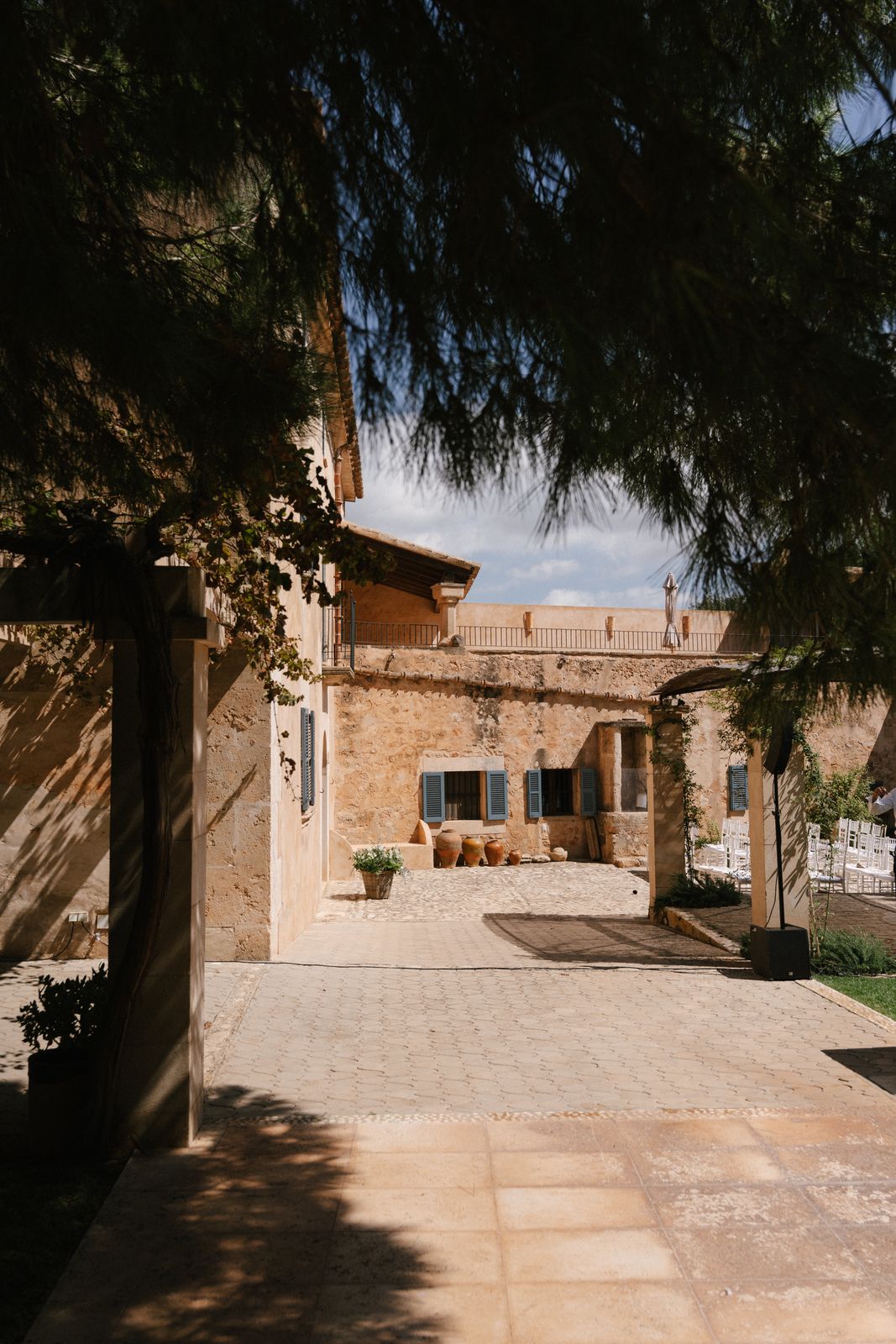 Dinner on the lawn at Son Sampol, Llucmajor, Mallorca