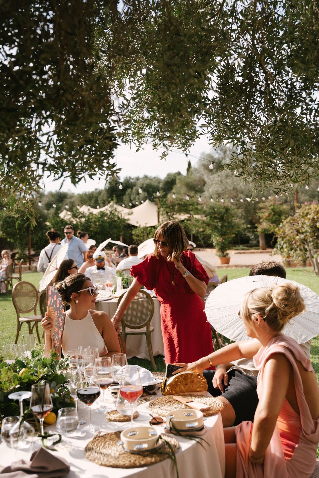 Dinner on the lawn at Son Sampol, Llucmajor, Mallorca