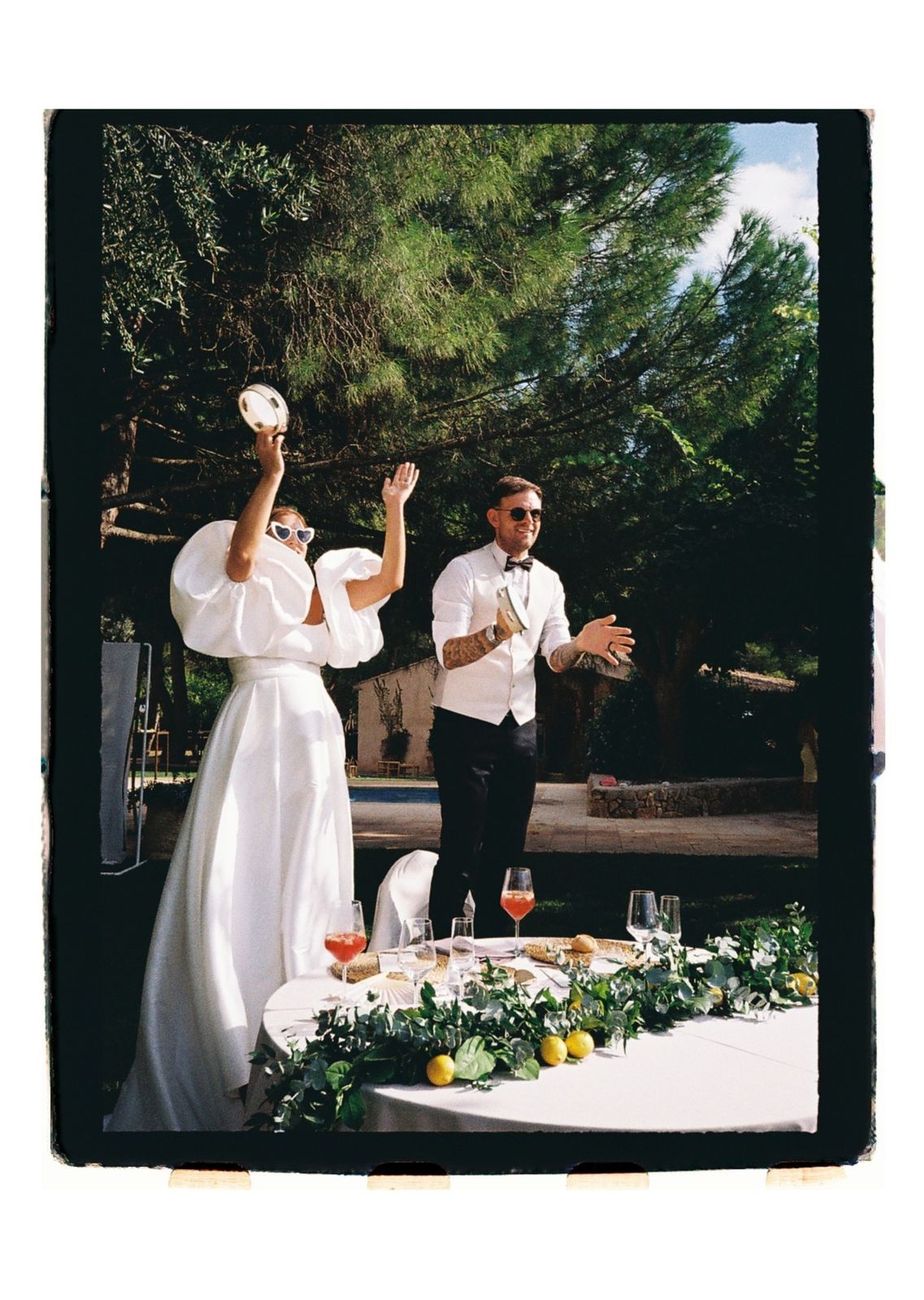 Chloe and Shaun's wedding on 35mm film at Son Sampol, Llucmajor, Mallorca