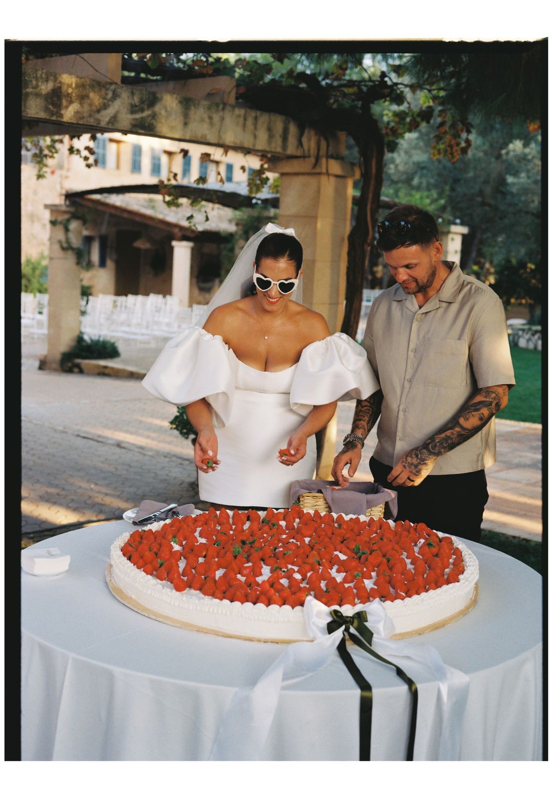 Chloe and Shaun's wedding on 35mm film at Son Sampol, Llucmajor, Mallorca