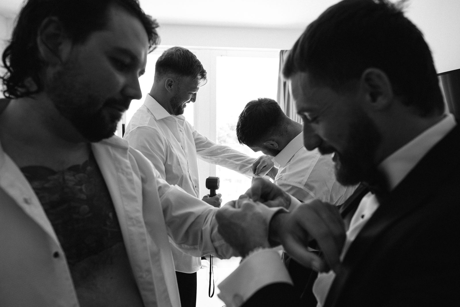 Wedding morning preparations at Aparthotel Ponent de Mar, Palmanova, Mallorca