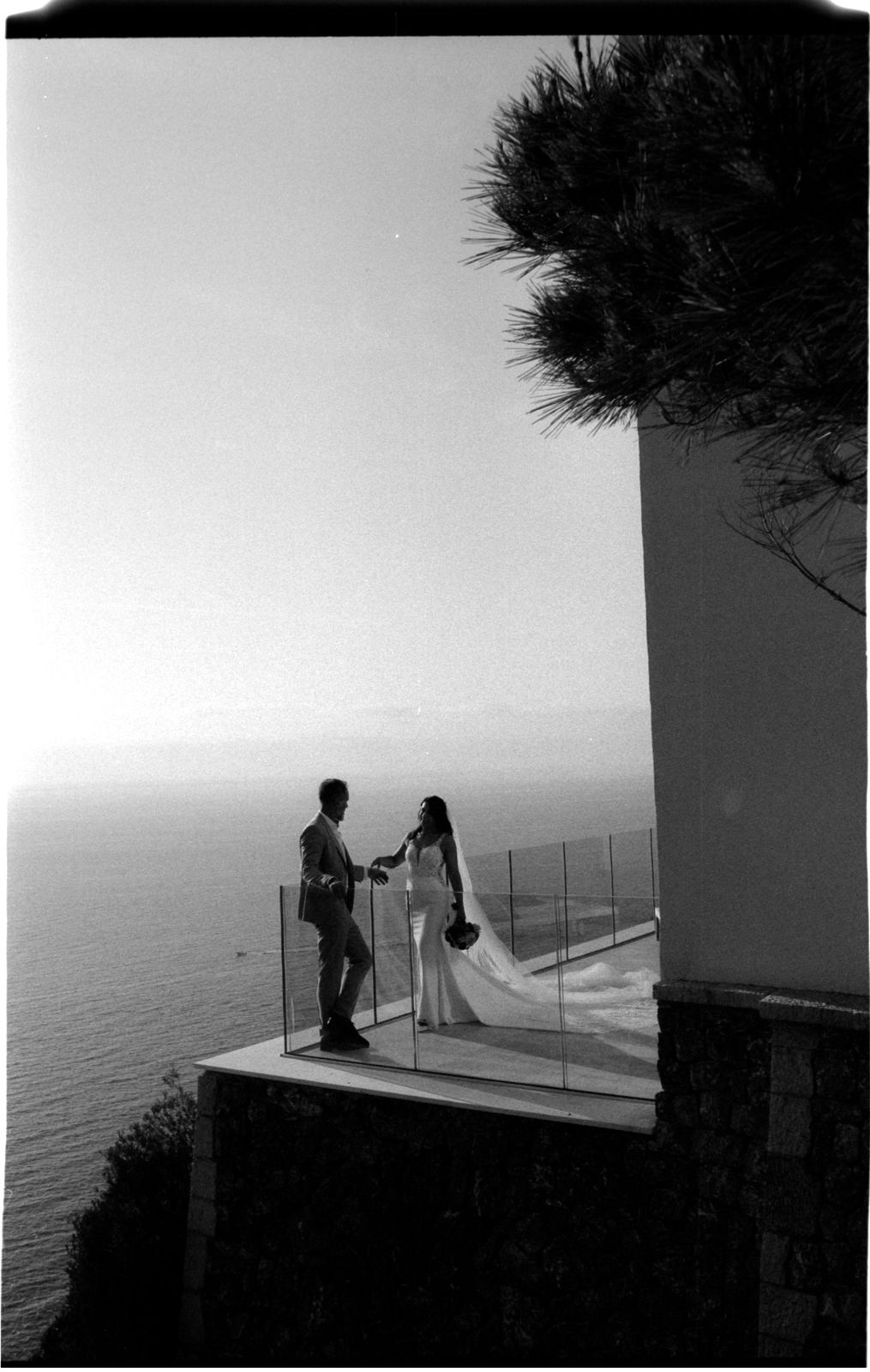 Wedding photograph on 35mm film in Mallorca