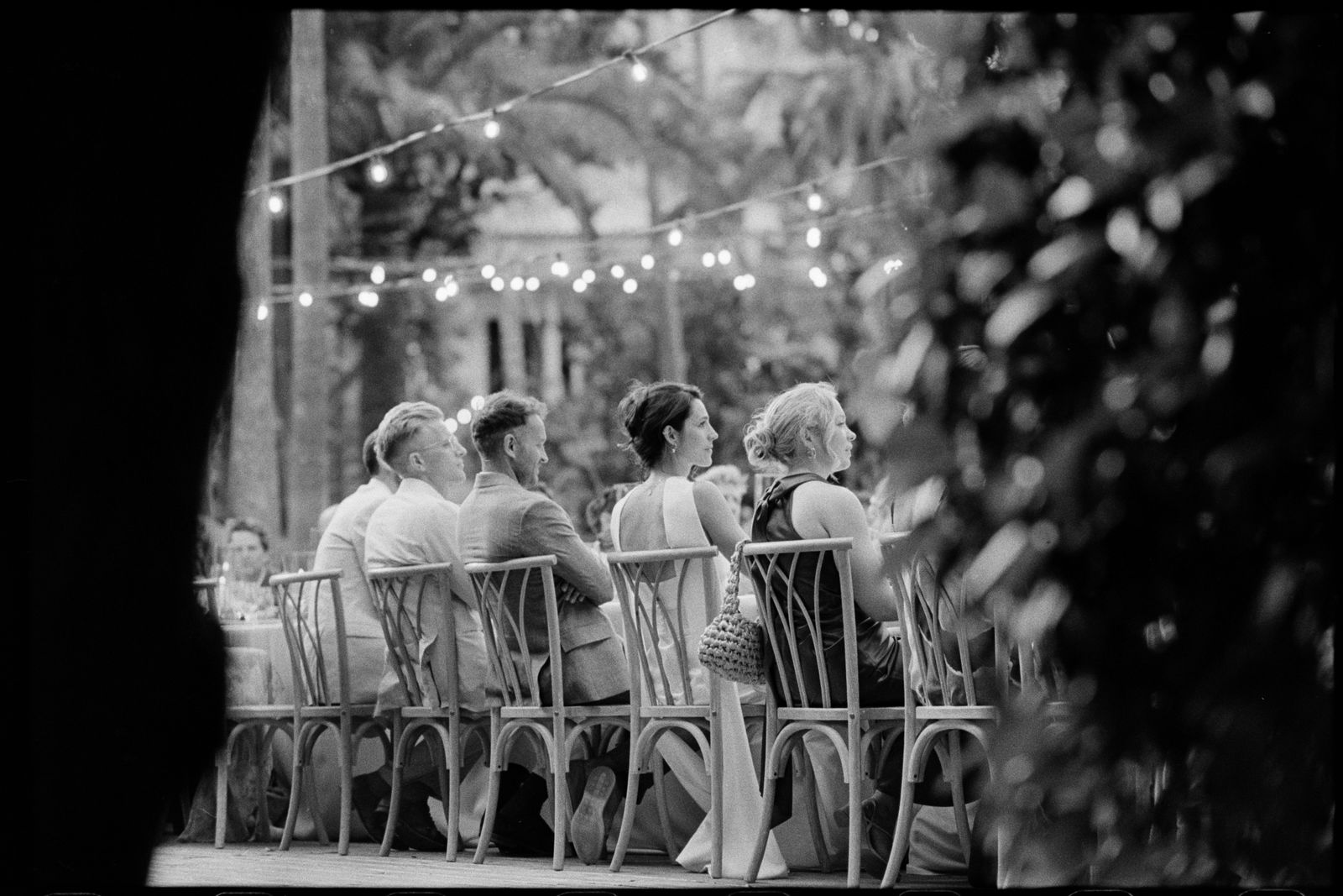 Wedding photograph on 35mm film at Jardines de Alfabia, Mallorca