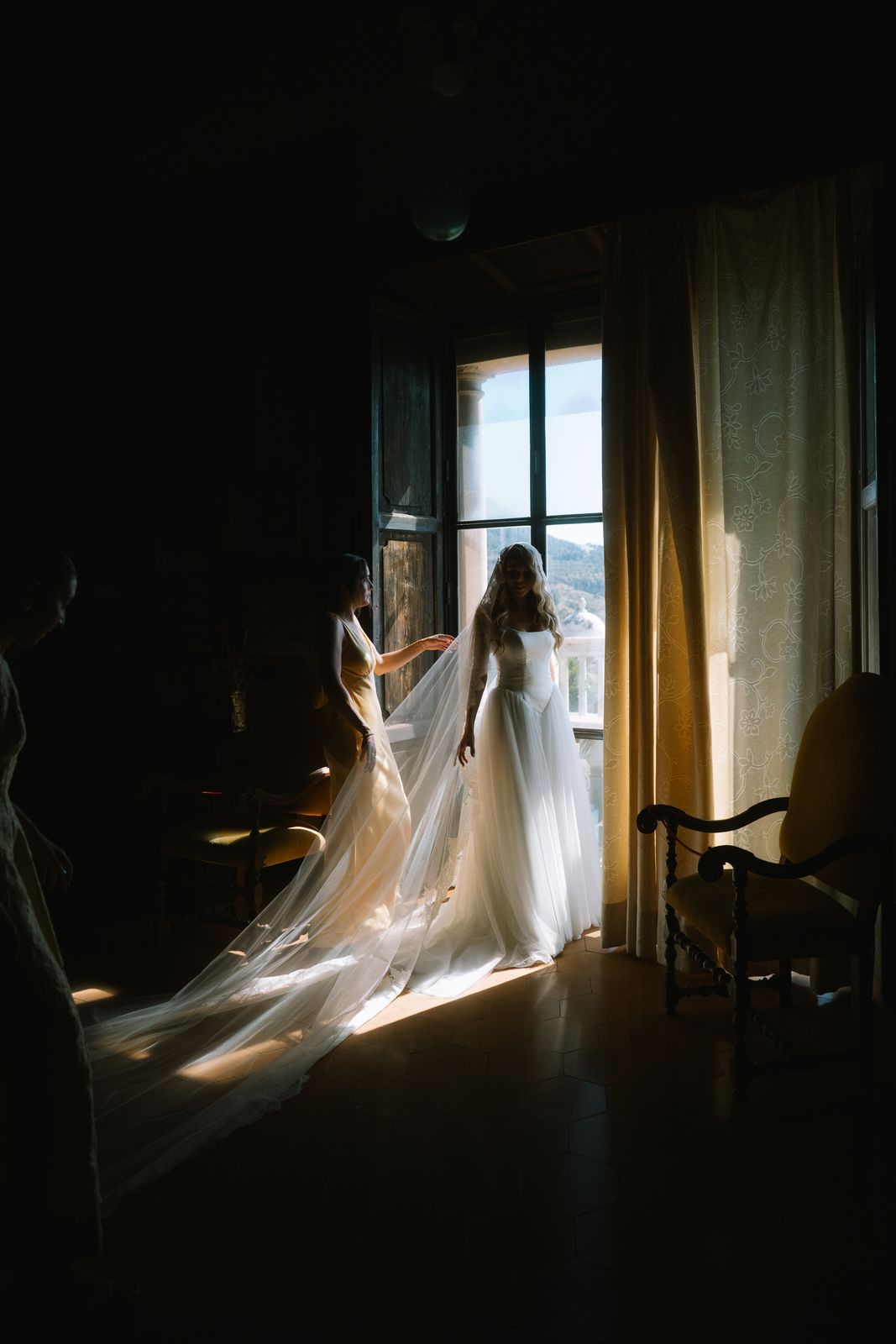 Wedding morning preparations at Son Marroig, Deià, Mallorca