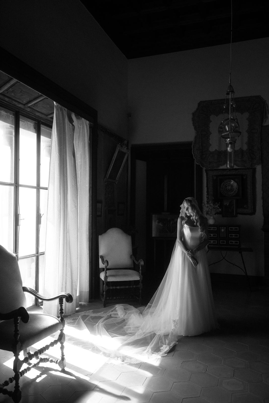 Wedding morning preparations at Son Marroig, Deià, Mallorca