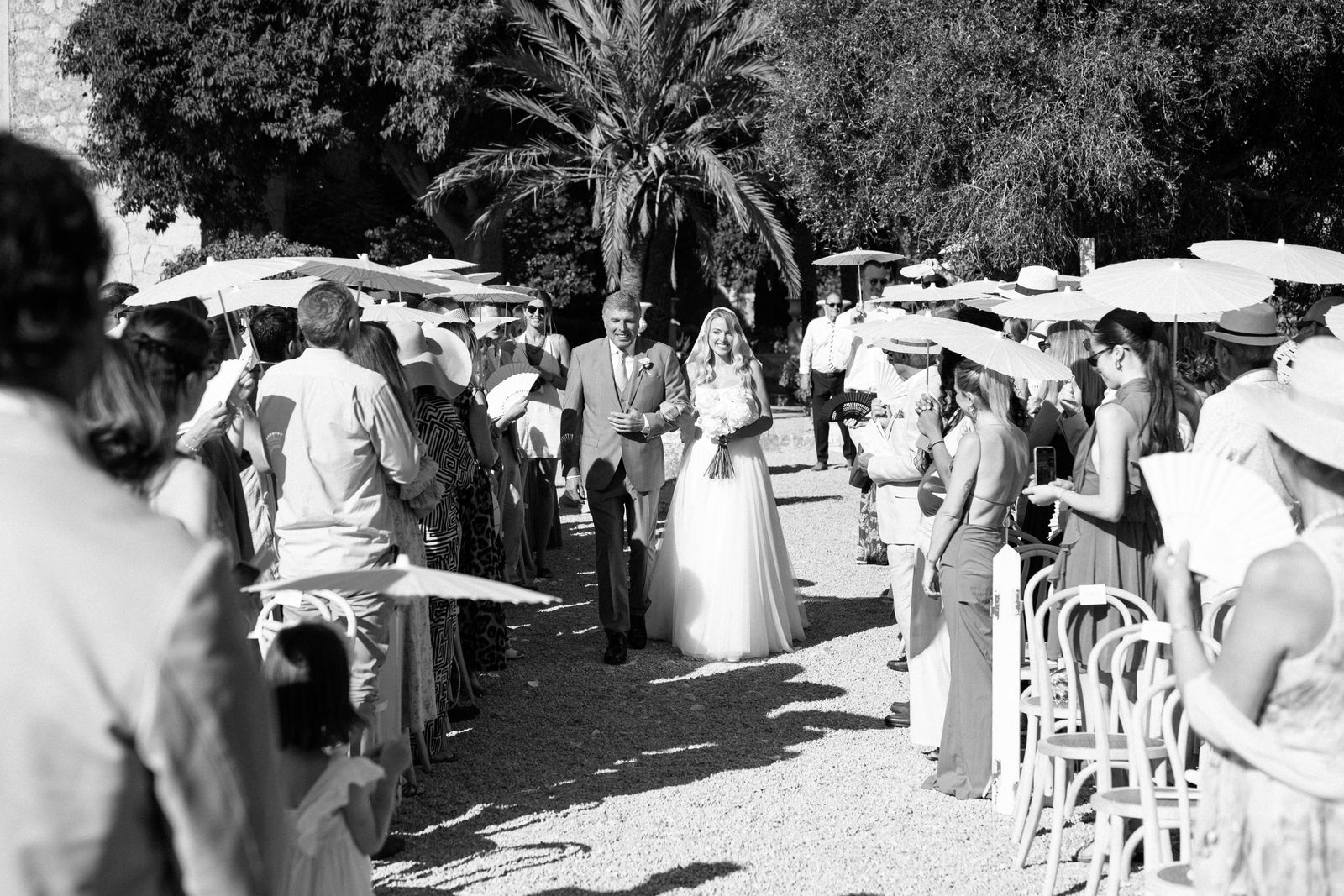 Family-led wedding ceremony at the Son Marroig rotunda, Deià, Mallorca