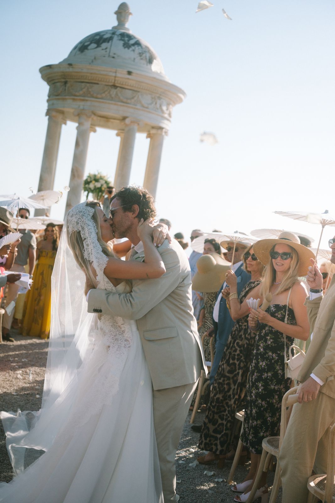 Family-led wedding ceremony at the Son Marroig rotunda, Deià, Mallorca