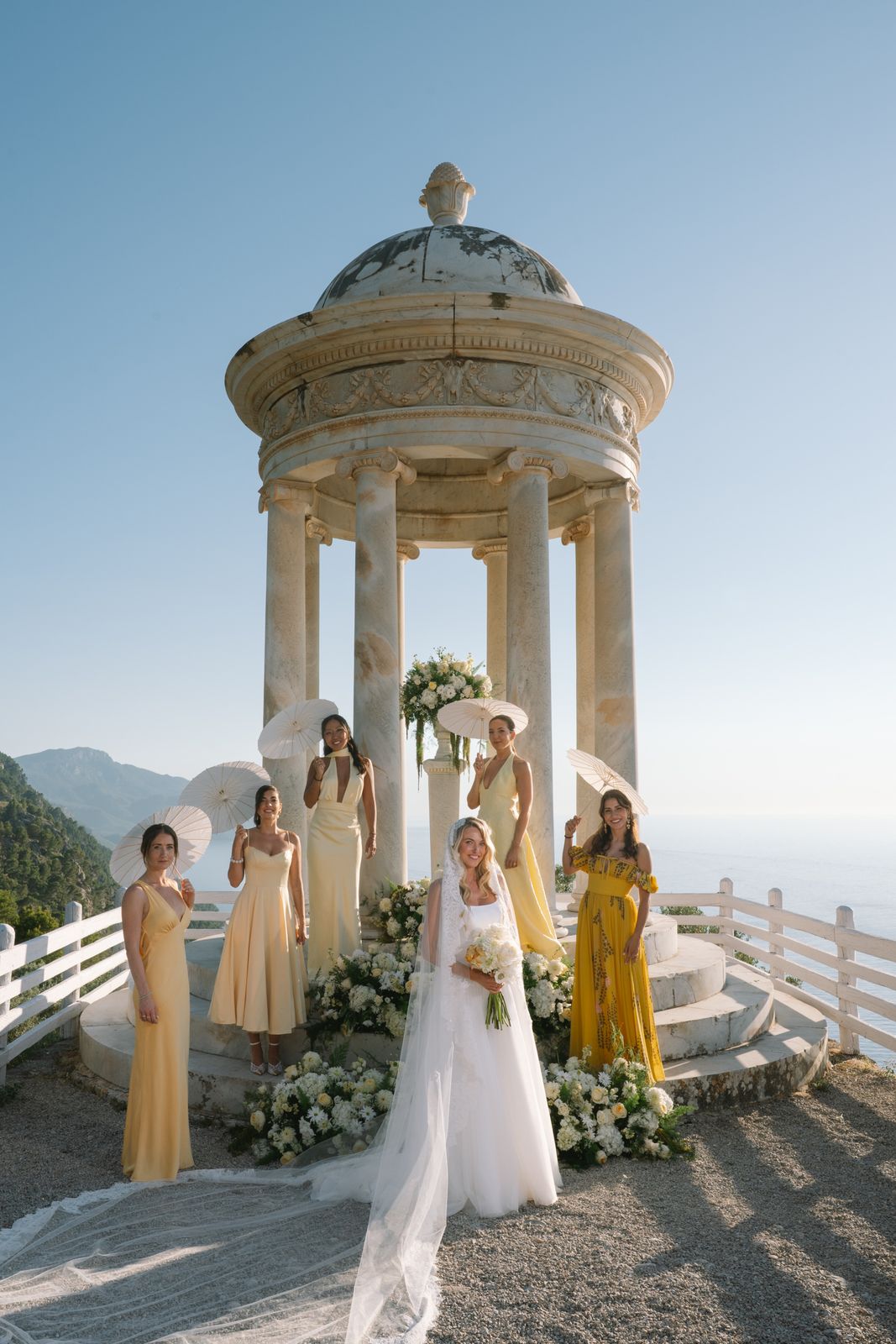 Aperitivo above the sea after the ceremony at Son Marroig, Deià, Mallorca