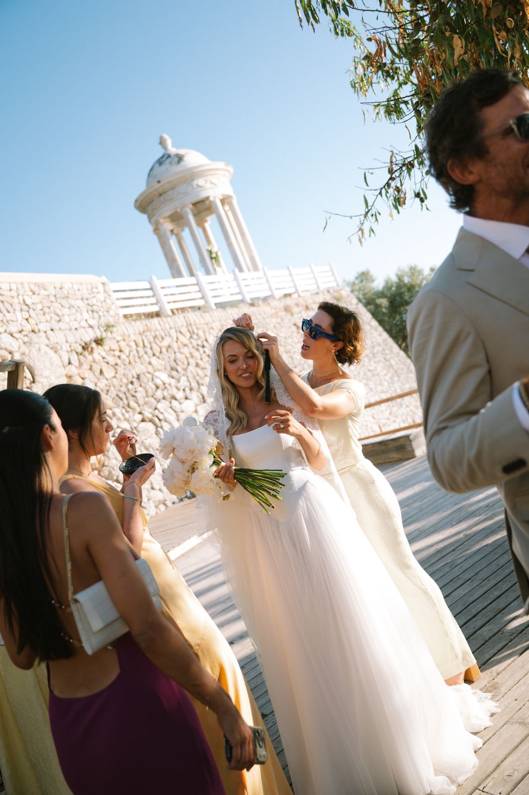 Aperitivo above the sea after the ceremony at Son Marroig, Deià, Mallorca