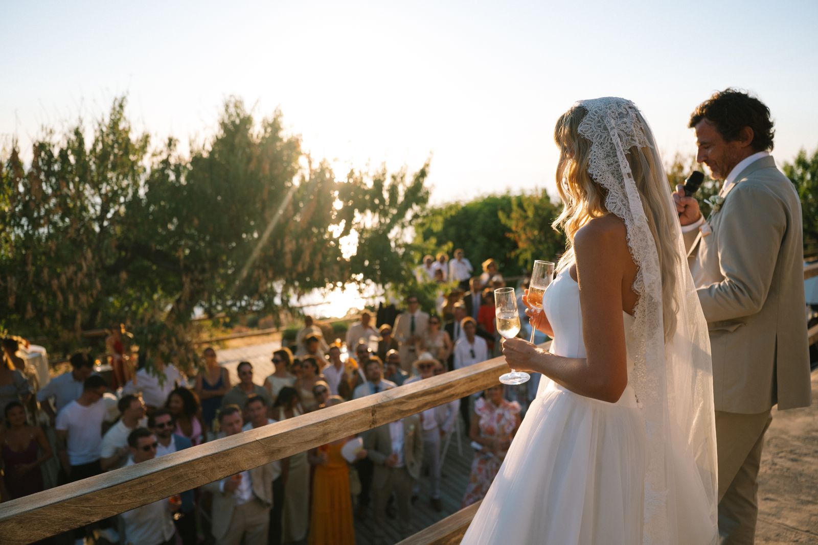 Aperitivo above the sea after the ceremony at Son Marroig, Deià, Mallorca
