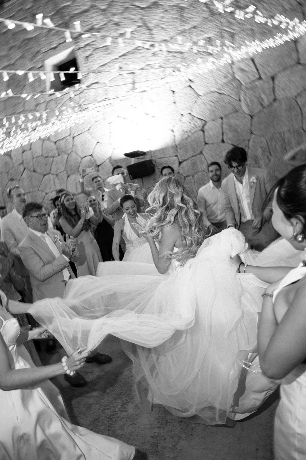 Wedding dinner at dusk at Son Marroig, Deià, Mallorca