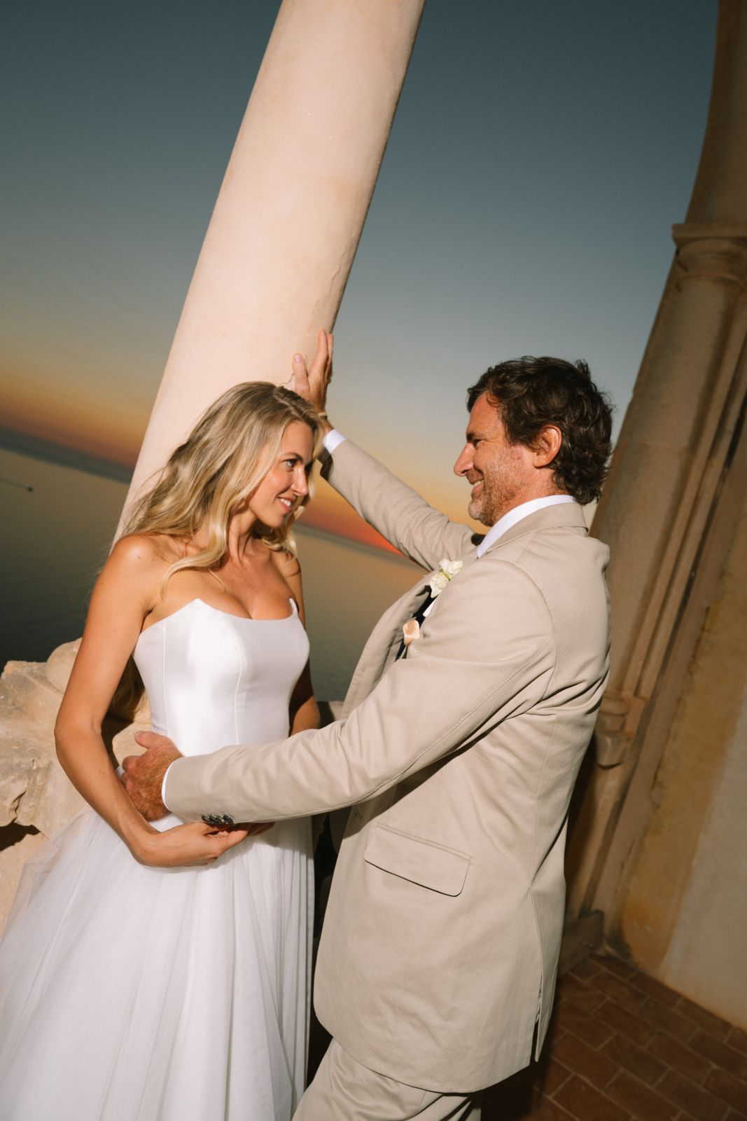 Lucie and Charles's sunset portraits above Sa Foradada, Son Marroig, Mallorca