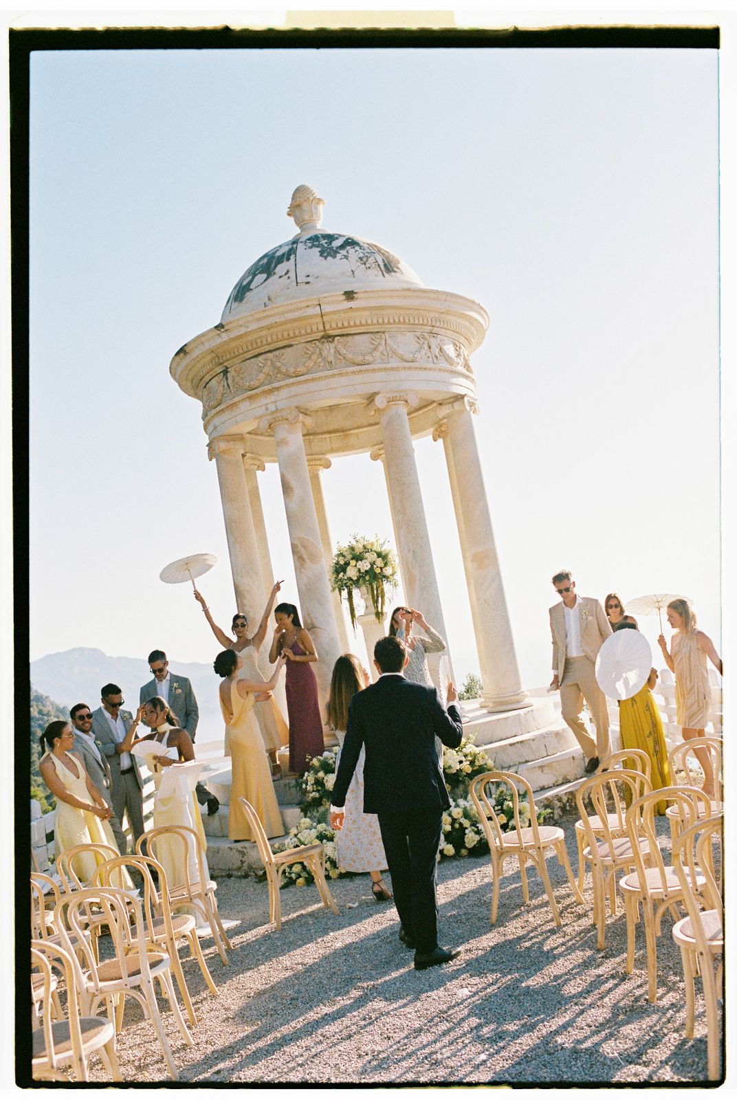 Lucie and Charles's wedding on 35mm film at Son Marroig, Deià, Mallorca