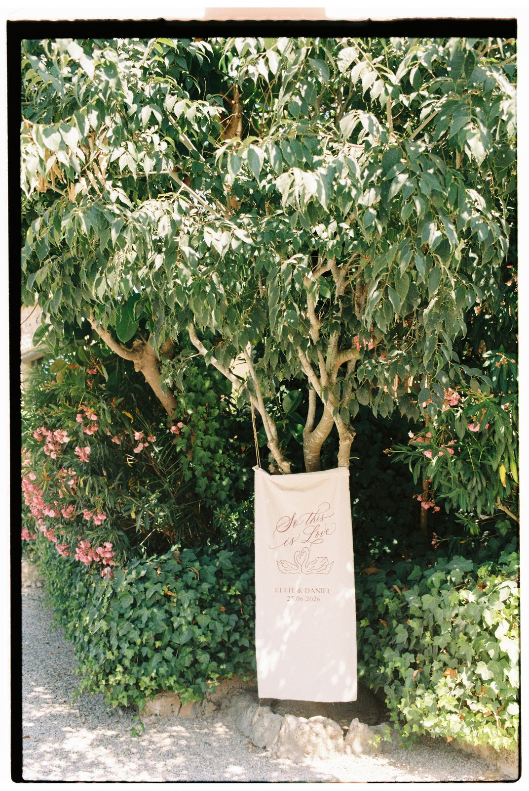 Wedding photograph on 35mm film at Lume & Co, Génova, Mallorca