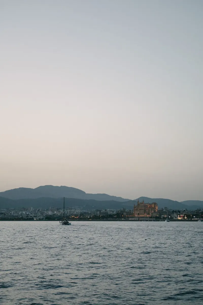 Falcao Uno returning to Palma after dark, Mallorca