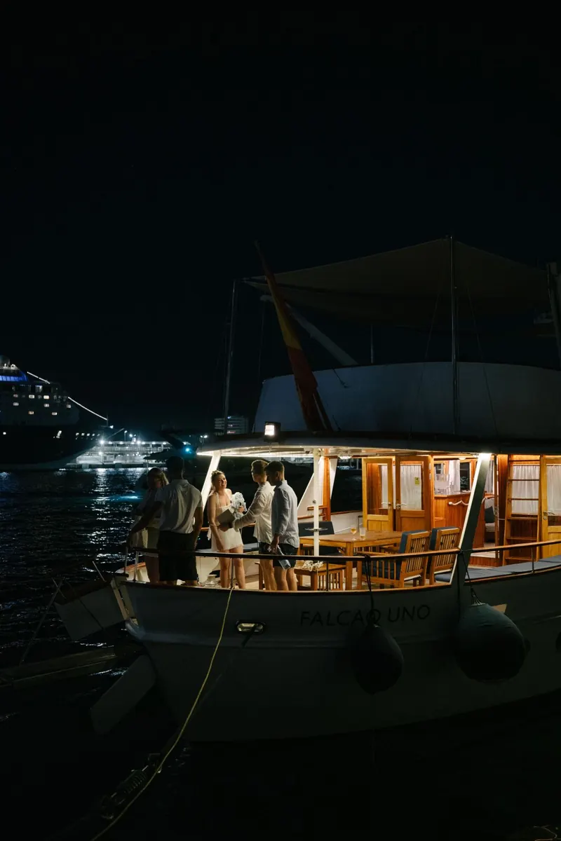 Falcao Uno returning to Palma after dark, Mallorca