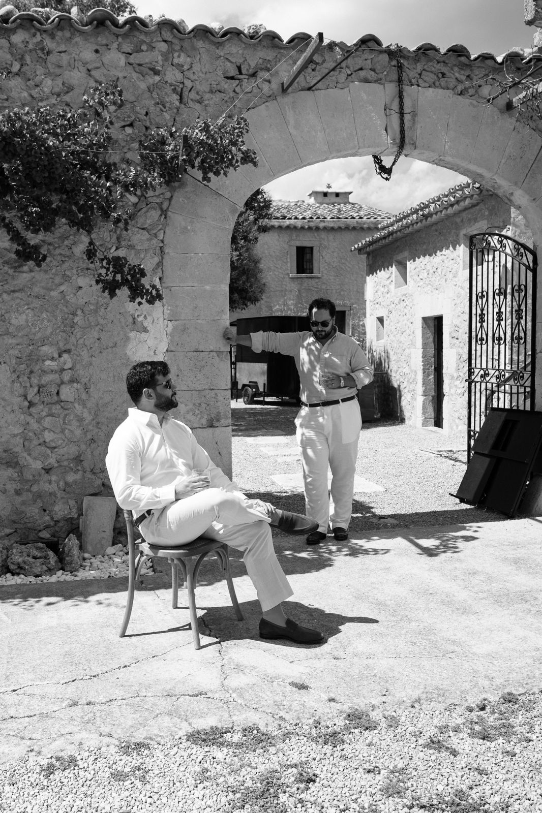 Wedding morning preparations at Finca Binissatí, Mallorca