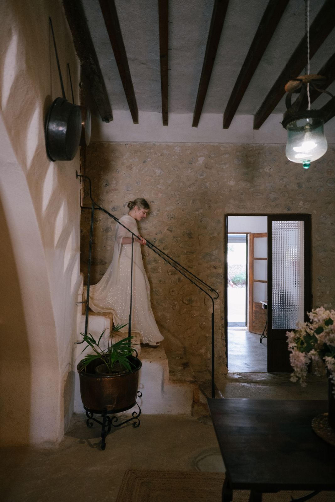 Wedding morning preparations at Finca Binissatí, Mallorca