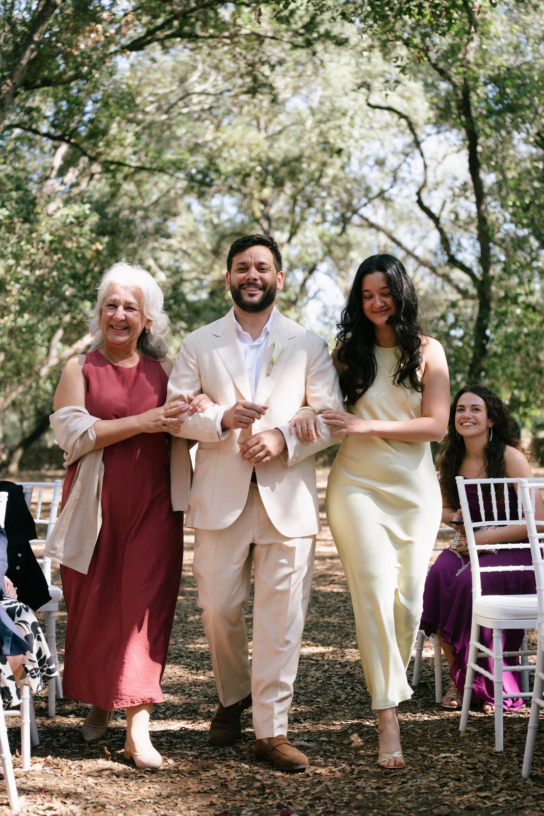 Woodland wedding ceremony at Finca Binissatí, Mallorca