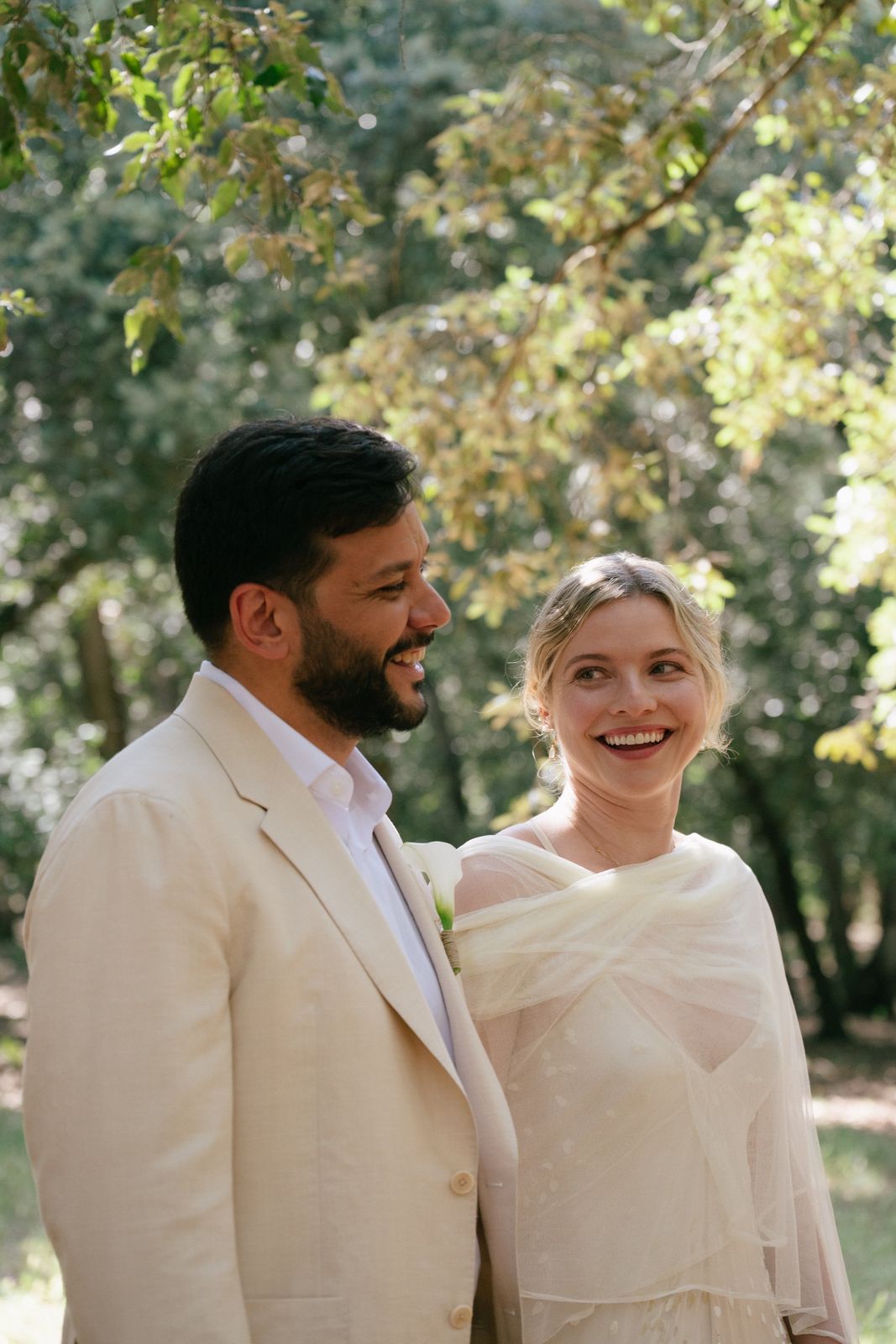 Woodland wedding ceremony at Finca Binissatí, Mallorca