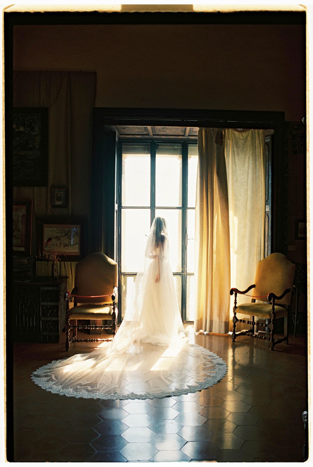 Wedding photograph on 35mm film at Son Marroig, Deià, Mallorca