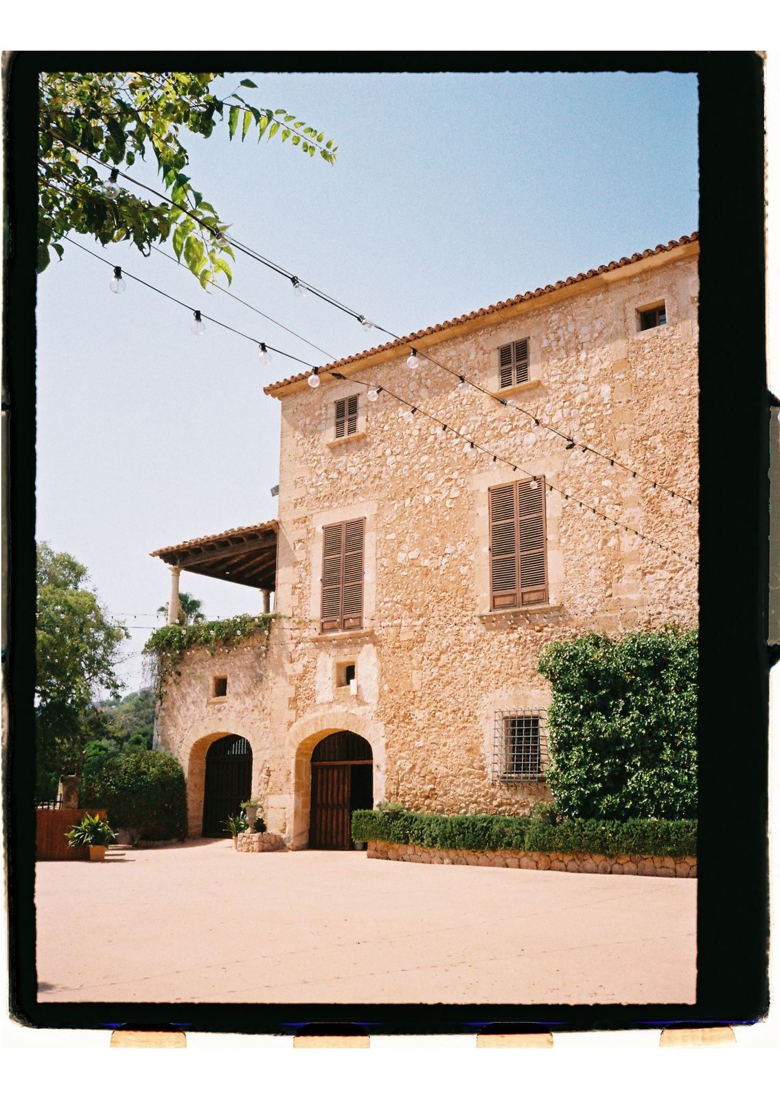 Wedding photograph on 35mm film at Son Termes, Mallorca