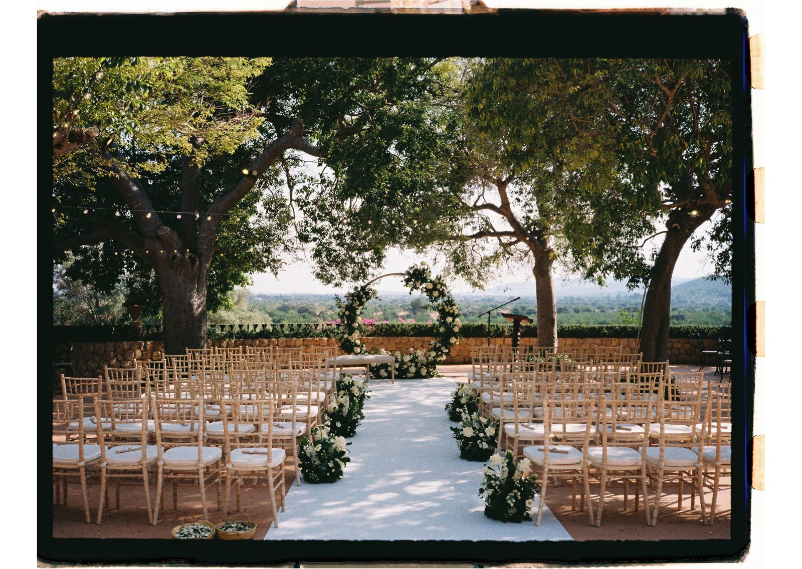 Wedding photograph on 35mm film at Son Termes, Mallorca